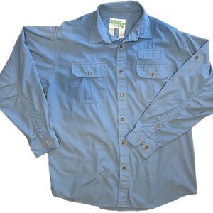 Orvis Buzz Off Insect Repellent Fishing Shirt. Blue. Size Large. Good Condition